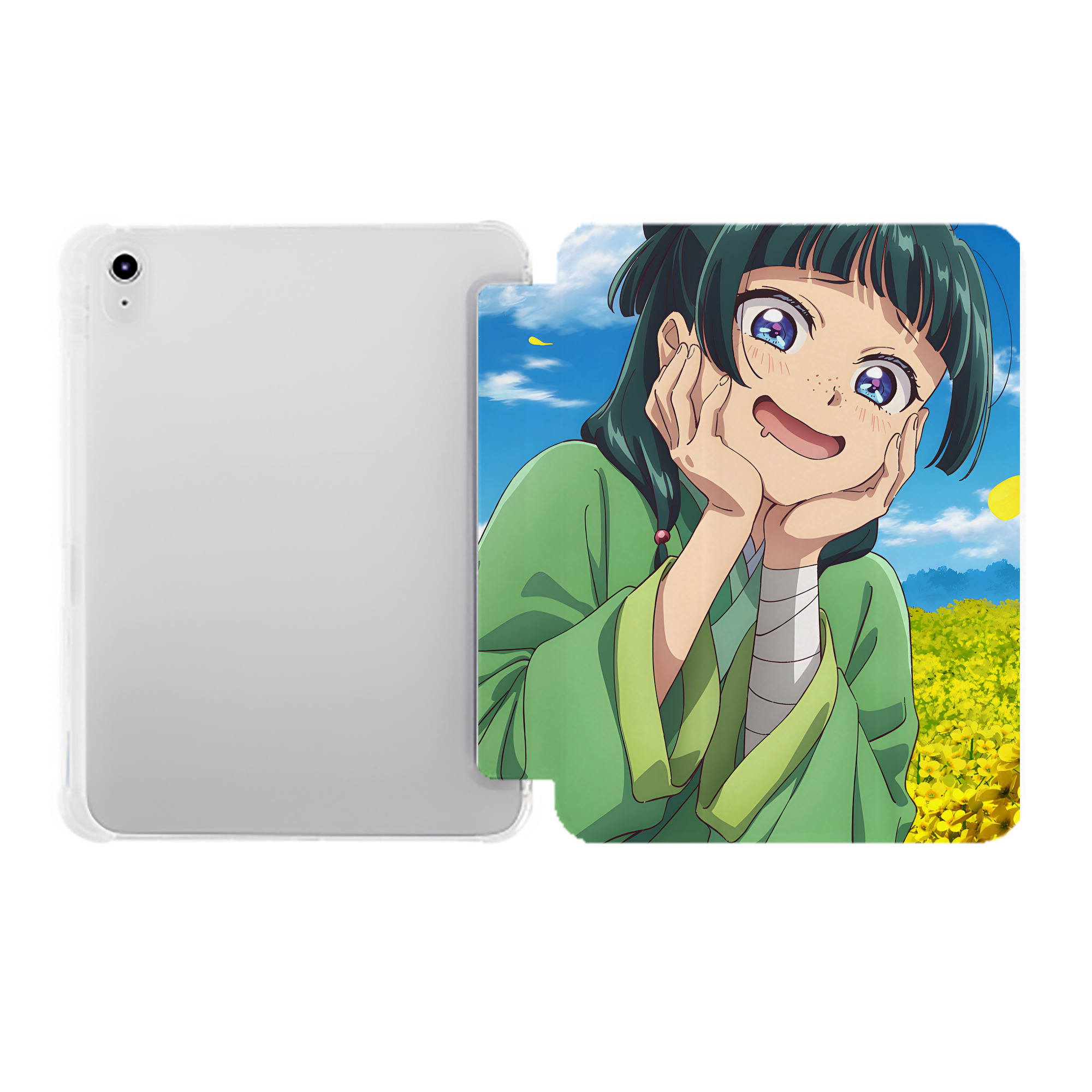 （画像用） 薬屋のひとりごと The Apothecary Diaries IPad ケース ペン収納付き 三つ折りスタンド PUレザー×シリコン 対応機種9.5/10.5/10.9インチ